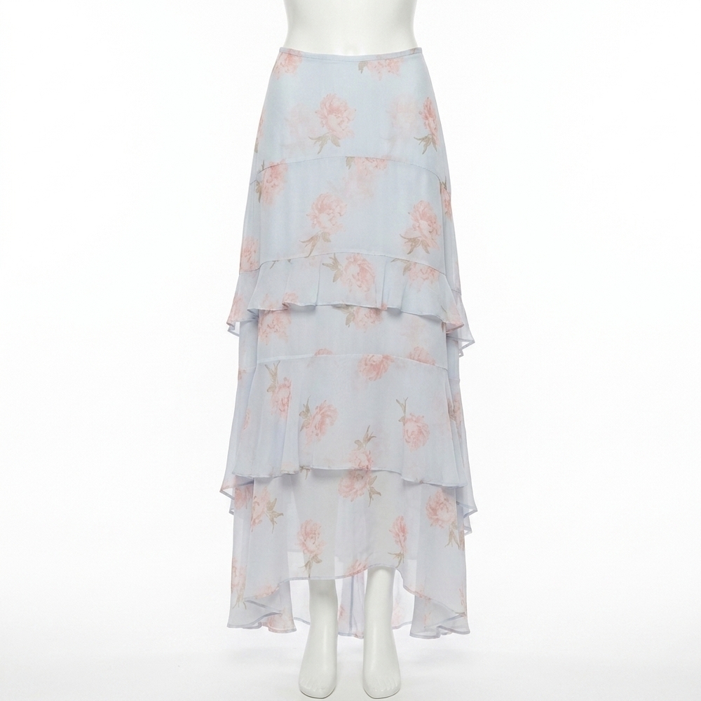 NEW LOVESHACKFANCY soleia maxi skirt in blue roan